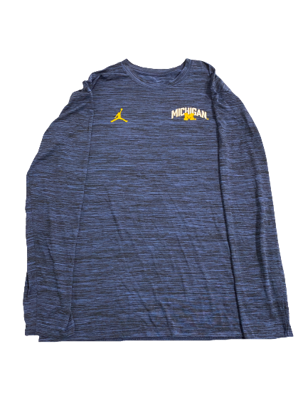 Gregg Glenn III Michigan Basketball Team-Issued Long Sleeve Shirt (Size XLT)