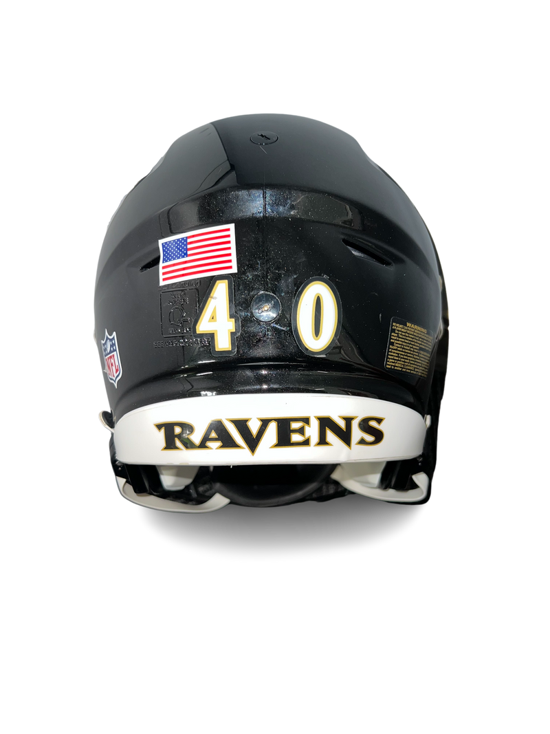 Malik Harrison Baltimore Ravens Game Issued Helmet (Riddell Speedflex)