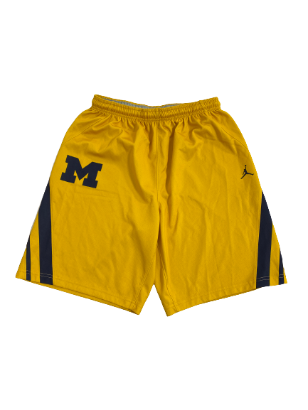 Gregg Glenn III Michigan Basketball Player-Exclusive Practice Shorts (Size L)