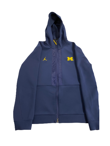 Gregg Glenn III Michigan Basketball Player-Exclusive Premium Zip-Up Jacket (Size XL)