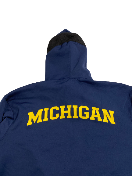 Gregg Glenn III Michigan Basketball Player-Exclusive Pre-Game Warm-Up Jacket With BLM Patch (Size XLT)