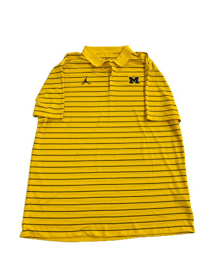Gregg Glenn III Michigan Basketball Team-Issued Travel Polo Shirt (Size XL)