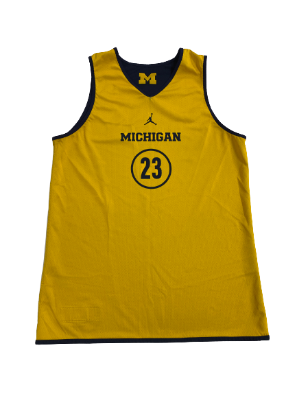 Gregg Glenn III Michigan Basketball Player-Exclusive Reversible Practice Jersey (Size L)
