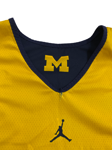 Gregg Glenn III Michigan Basketball Player-Exclusive Reversible Practice Jersey (Size L)