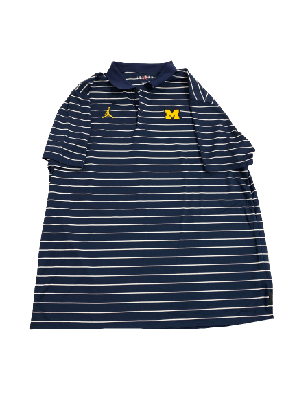 Gregg Glenn III Michigan Basketball Team-Issued Travel Polo Shirt (Size XL)