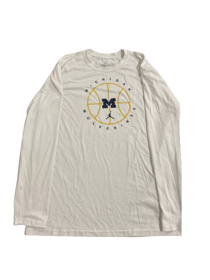 Gregg Glenn III Michigan Basketball Team-Issued Long Sleeve Shirt (Size XL)