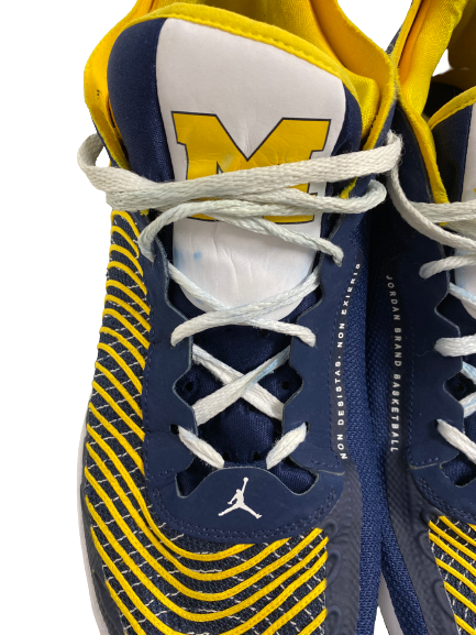 Gregg Glenn III Michigan Basketball Player-Exclusive Jordan Luka 1 Shoes (Size 14)
