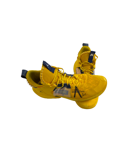 Gregg Glenn III Michigan Basketball Player-Exclusive Jordan Why Not Zero.2 Shoes (Size 15)