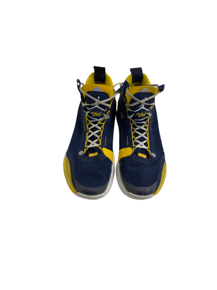 Gregg Glenn III Michigan Basketball Player-Exclusive Jordan XXXIV Shoes (Size 15)