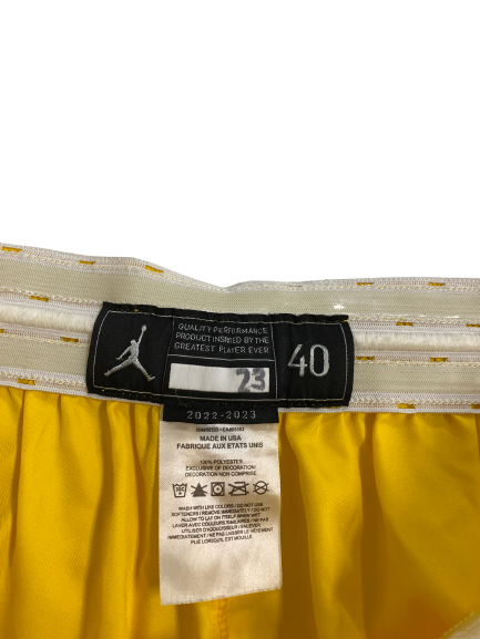 Gregg Glenn III Michigan Basketball 2022-2023 Season Game-Worn Shorts (Size 40)