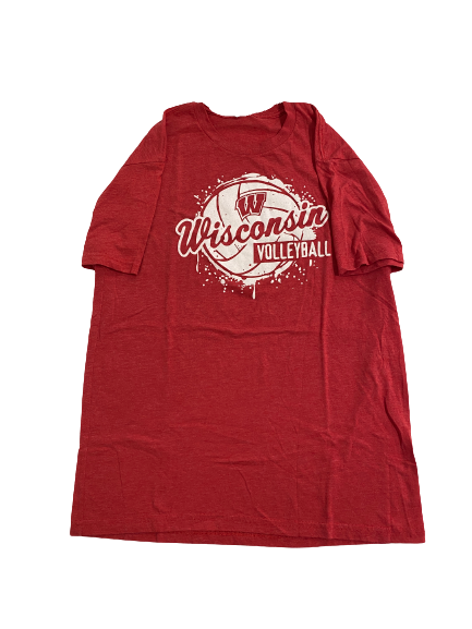 Shanel Bramschreiber Wisconsin Volleyball Team-Issued T-Shirt (Size Women&