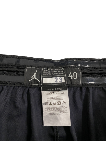 Gregg Glenn III Michigan Basketball 2022-2023 Season Game-Worn Shorts (Size 40) *RARE BLACK ALTERNATE*