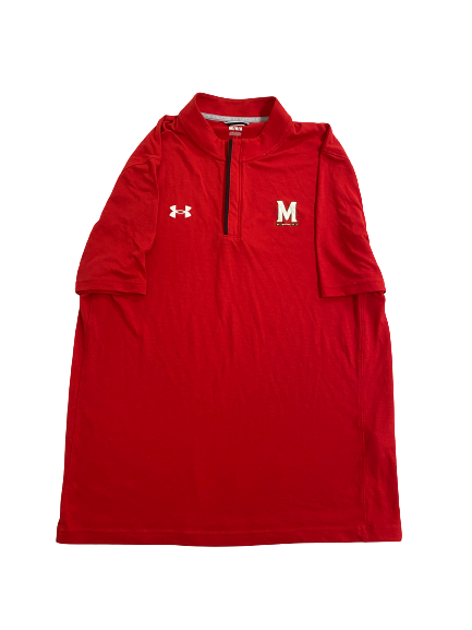 Tyrese Chambers Maryland Football Player-Exclusive Short Sleeve Quarter-Zip Pullover (Size M)