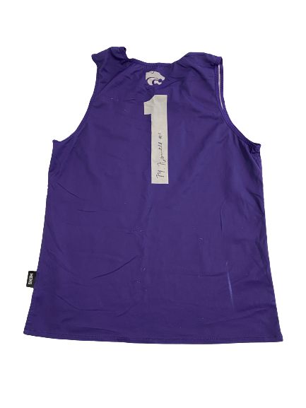 Markquis Nowell Kansas State Player-Exclusive SIGNED PRACTICE WORN Reversible Practice Jersey (Size M)