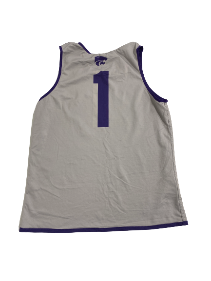 Markquis Nowell Kansas State Player-Exclusive SIGNED PRACTICE WORN Reversible Practice Jersey (Size M)
