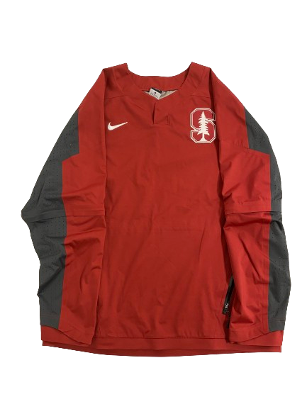 Will Matthiessen Stanford Baseball Team-Issued Batting Practice Pullover (Size XL)
