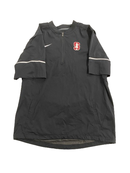 Will Matthiessen Stanford Baseball Team-Issued Short Sleeve Quarter-Zip Batting Practice Pullover (Size XL)