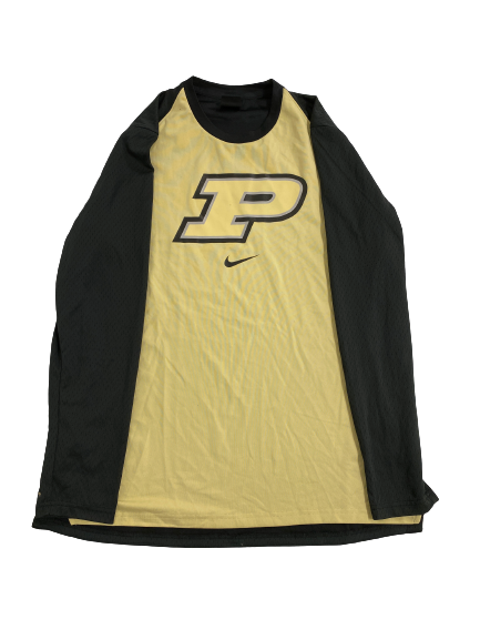 Eric Hunter Jr. Purdue Basketball Player-Exclusive Pre-Game Warm-Up Long Sleeve Shooting Shirt (Size M)