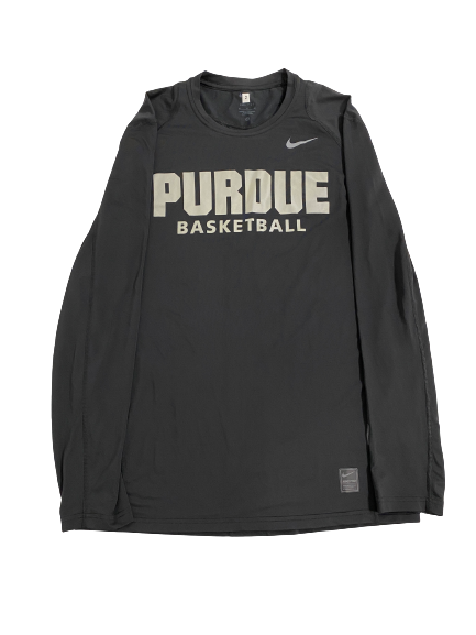 Eric Hunter Jr. Purdue Basketball Player-Exclusive Fitted Compression Long Sleeve Shirt (Size M)