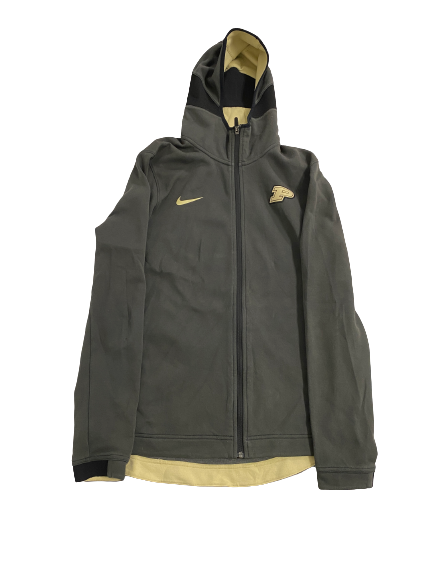 Eric Hunter Jr. Purdue Basketball Team-Issued Zip-Up Travel Jacket (Size M)