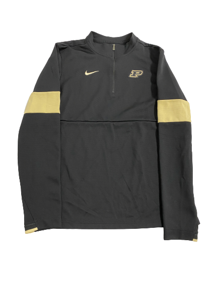 Eric Hunter Jr. Purdue Basketball Team-Issued Quarter-Zip Coaches Pullover (Size MT)