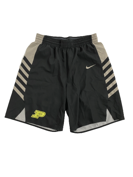 Eric Hunter Jr. Purdue Basketball Player-Exclusive "HAMMER DOWN CANCER" Game Worn Shorts (Size M)