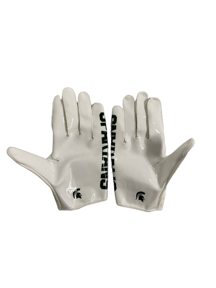 Jordon Simmons Michigan State Football Player-Exclusive Gloves (Size XXL)