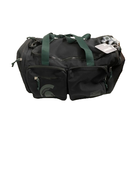 Sam Leavitt Michigan State Football Player-Exclusive Travel Duffel Bag With Player Tags