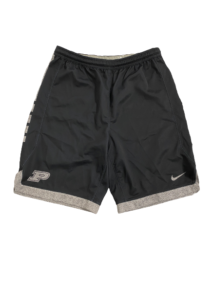 Eric Hunter Jr. Purdue Basketball Player-Exclusive "PLAY HARD" Practice Shorts (Size M)