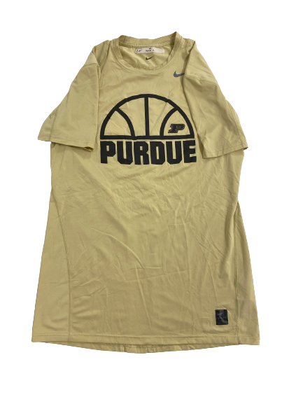 Eric Hunter Jr. Purdue Basketball Player-Exclusive Fitted Compression T-Shirt (Size MT)