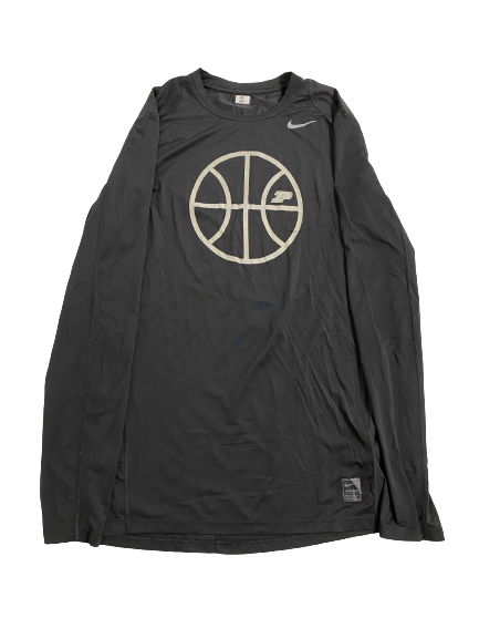 Eric Hunter Jr. Purdue Basketball Player-Exclusive Fitted Compression Long Sleeve Shirt (Size MT)