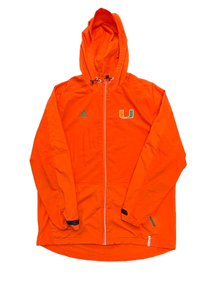 Miami Basketball Team Issued Full Zip Rain Jacket (Size XXL)