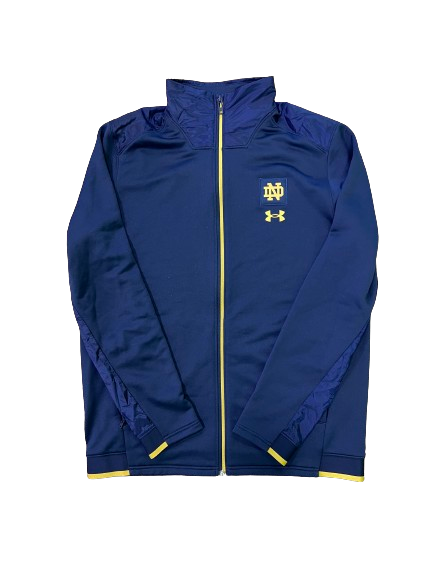 Notre Dame Football Team Issued Full Zip Jacket (Size L)