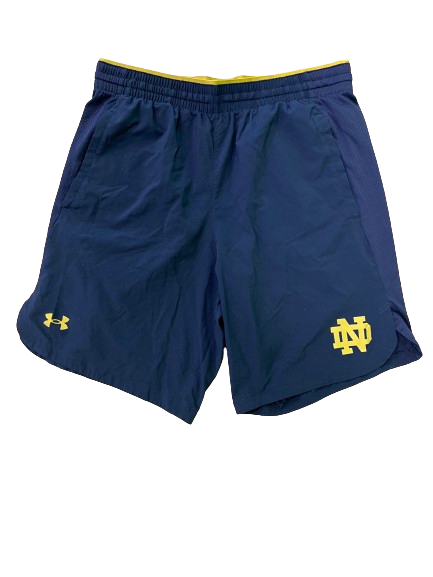 Notre Dame Football Team Issued Workout Shorts (Size L)