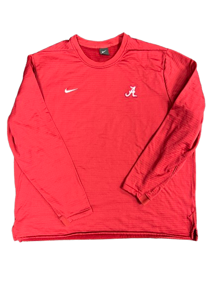 Alabama Football Team Issued Waffle Style Crewneck Pullover Sweatshirt (Size 3XL)