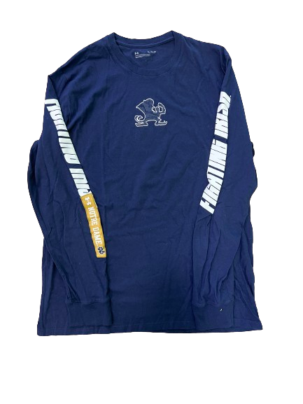 Notre Dame Football Team Issued Long Sleeve Shirt (Size XL)
