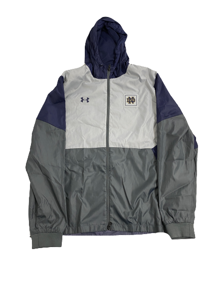 Trey Wertz Notre Dame Basketball Team-Issued Premium Zip-Up Jacket (Size L)