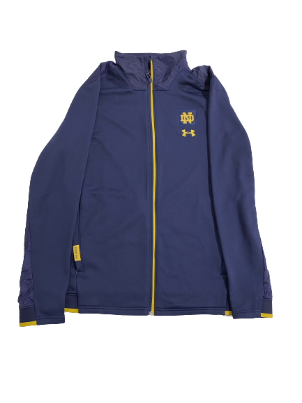 Trey Wertz Notre Dame Basketball Team-Issued Zip-Up Jacket (Size L)