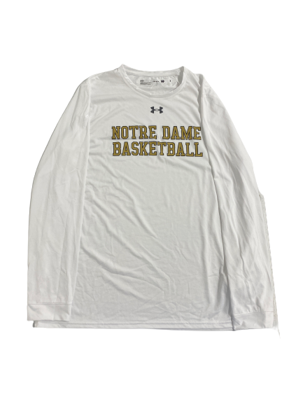 Trey Wertz Notre Dame Basketball Team-Issued Long Sleeve Shirt (Size L)