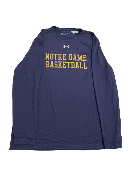 Trey Wertz Notre Dame Basketball Team-Issued Long Sleeve Shirt (Size L)