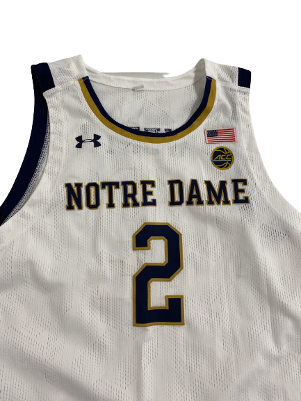 Trey Wertz Notre Dame Basketball Game-Worn Jersey (Size L)