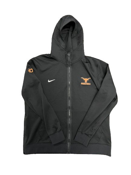 Ithiel Horton Texas Basketball Player Exclusive "KD" Pre-Game Warm-Up Sweatsuit (Jacket XL, Sweatpants L)