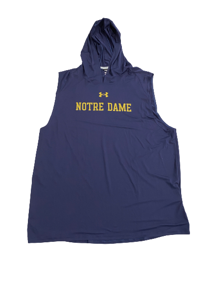 Dane Goodwin Notre Dame Basketball Player-Exclusive Sleeveless Workout Performance Hoodie (Size XL)