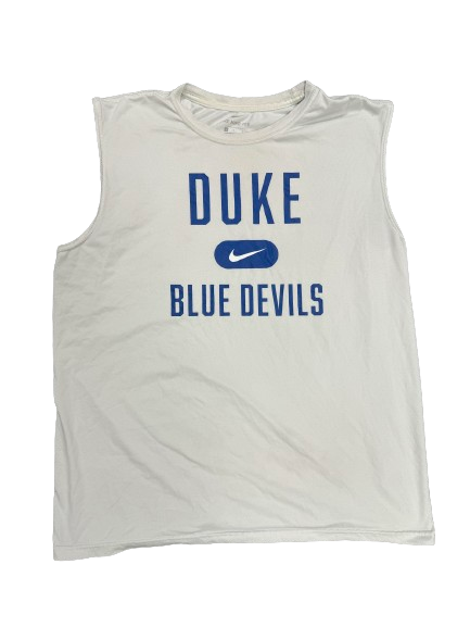 Jaden Schutt Duke Basketball Team Issued Workout Tank (Size L)