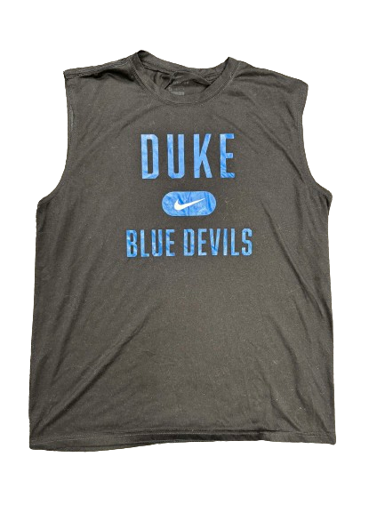 Jaden Schutt Duke Basketball Team Issued Workout Tank (Size L)