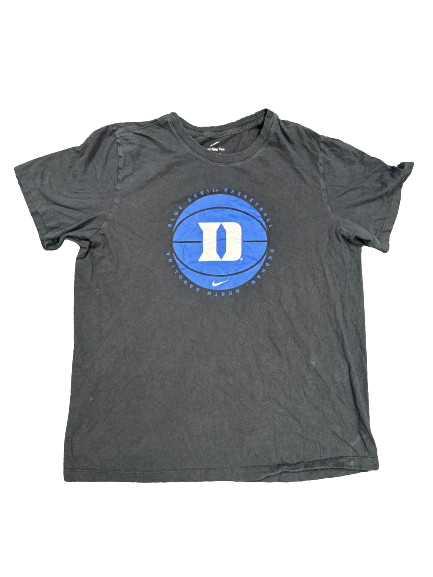 Jaden Schutt Duke Basketball Team Issued Workout Shirt (Size L)