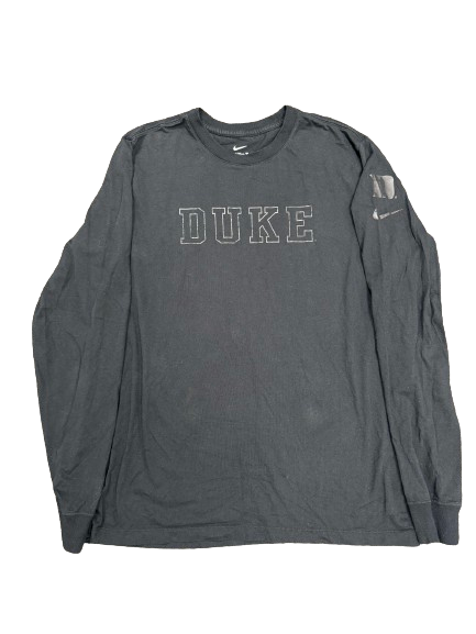Jaden Schutt Duke Basketball Team Issued Long Sleeve Shirt (Size L)