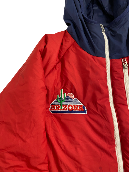 Adama Bal Arizona Basketball *RARE* Player-Exclusive Winter Puffer Jacket With Alternate Desert Logo (Size L)