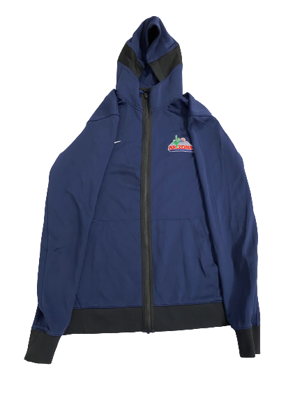 Adama Bal Arizona Basketball Player-Exclusive Pre-Game Warm Up Jacket With Alternate Desert Logo (Size LT)