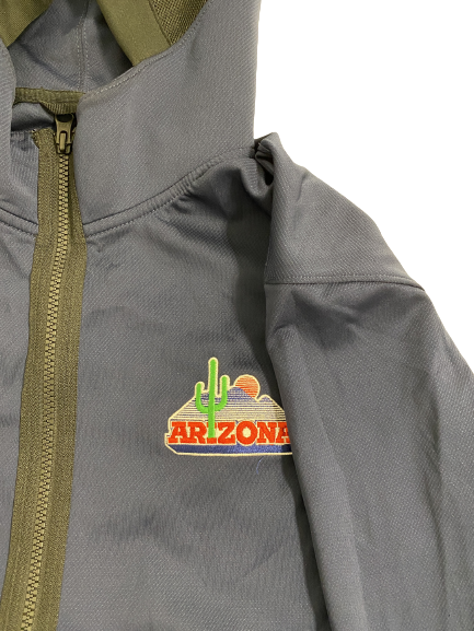 Adama Bal Arizona Basketball Player-Exclusive Pre-Game Warm Up Jacket With Alternate Desert Logo (Size LT)